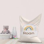 Regenboog met wolk 100x140 sand